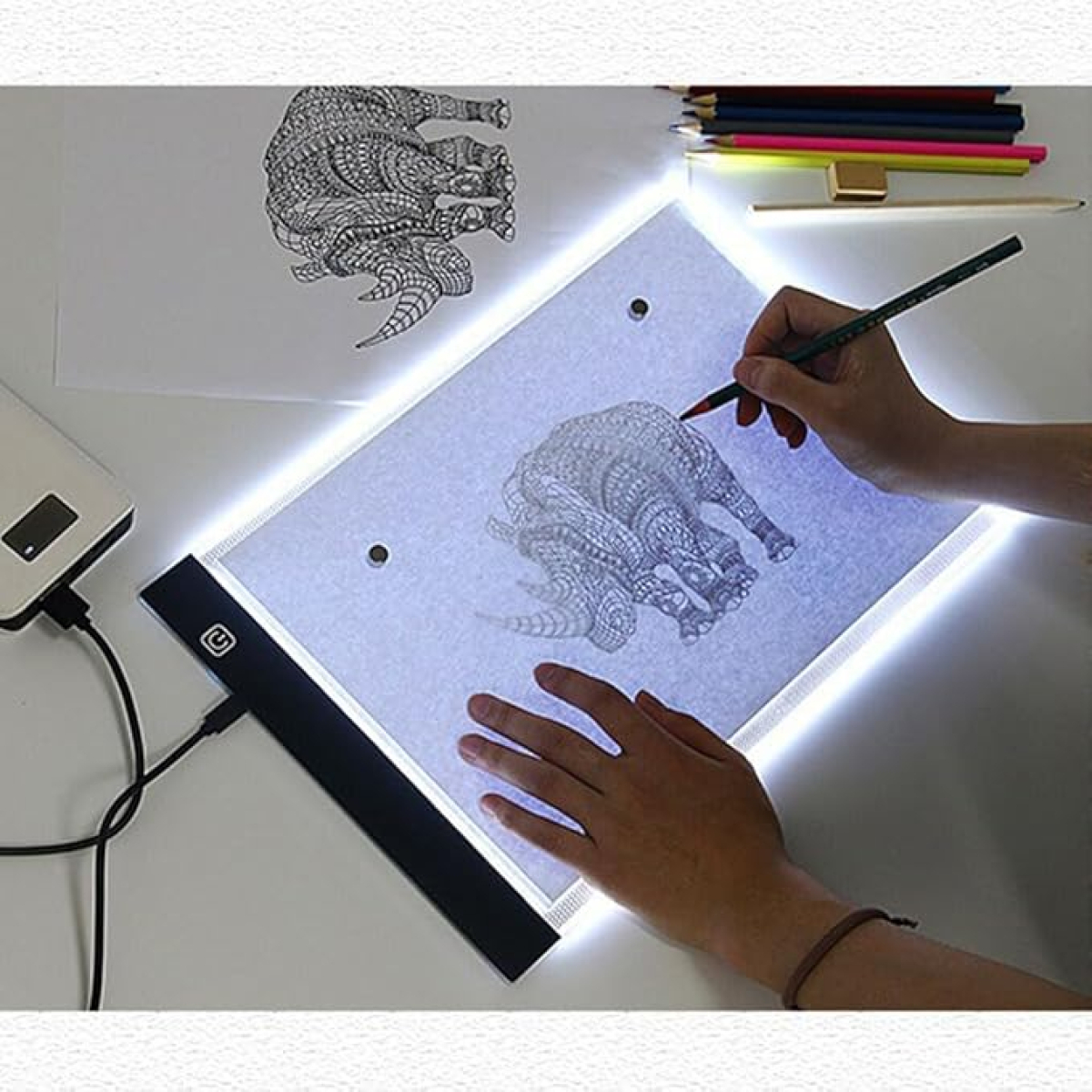 Tabla Dibujo A5 Led Animation Dibujo Stencil Board Table - Imagen 3