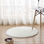 Alfombra Redonda Shaggy 90cm Premium Suave Moderna - Imagen 7