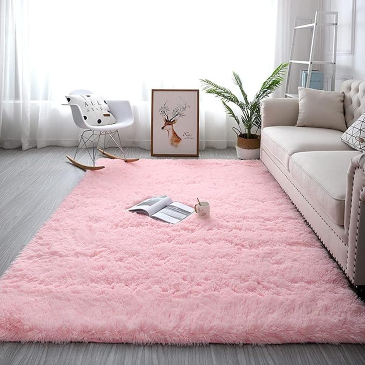 Alfombra Shaggy Decorativa Premium Rectangular Suave Moderna - Imagen 28