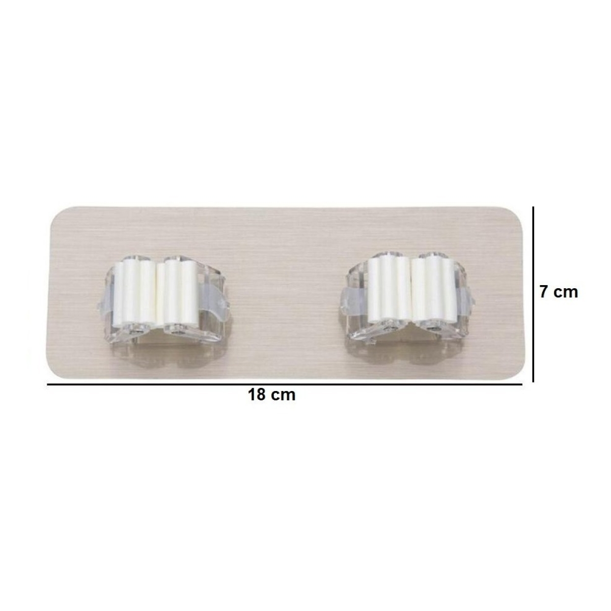 Soporte Para Escoba O Lampaso Autoadhesivo Pared Doble - Imagen 14