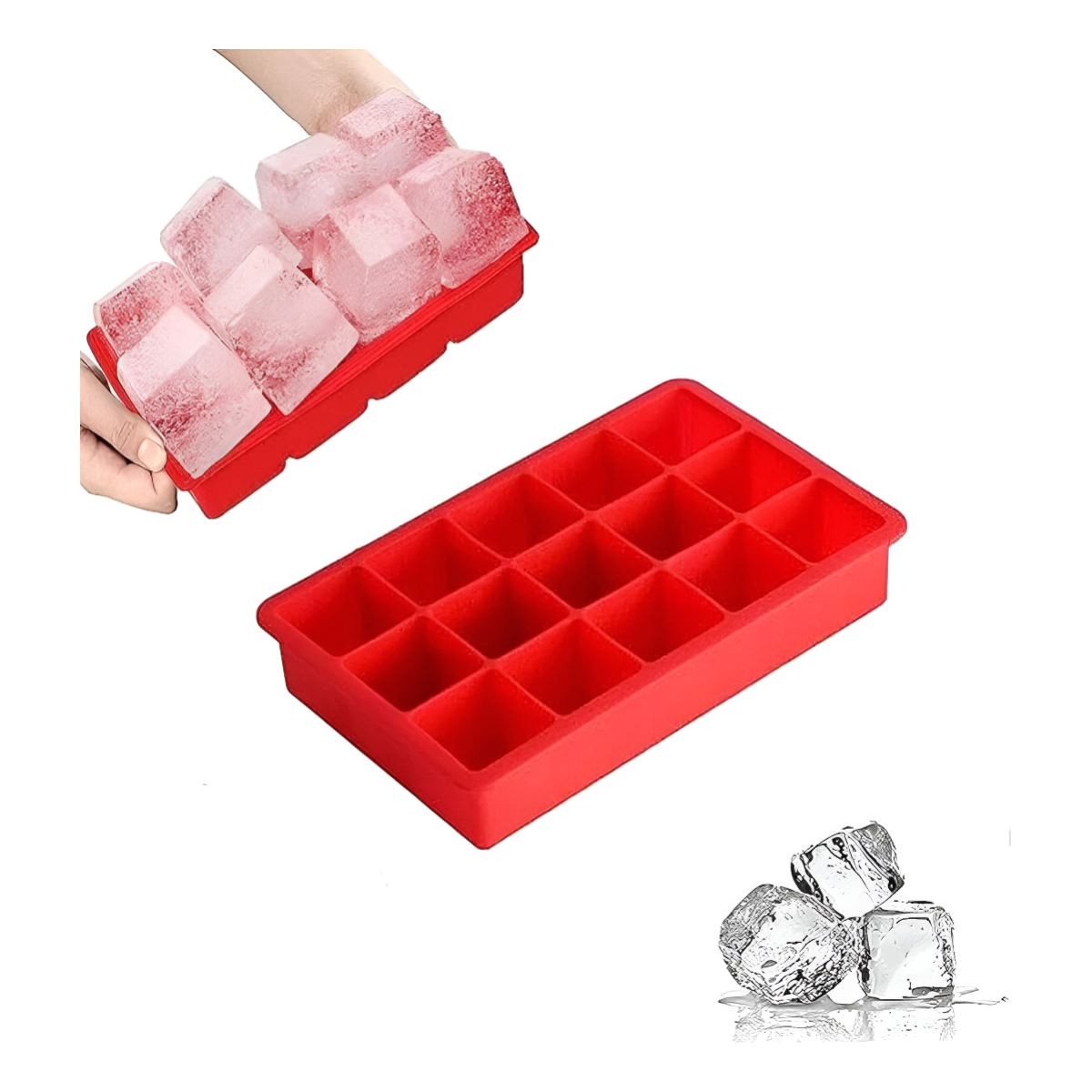 Hielera Cubetera 15 Hielo Gourmet Molde Silicona Rectangular - Imagen 29