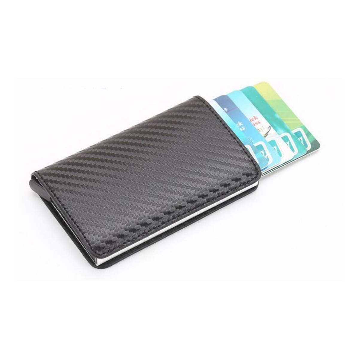 Porta Tarjetas De Metal Rfid Cuero Sintetico - Imagen 28
