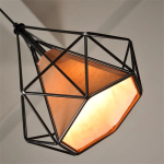 Lampara Colgante Estilo Jaula Diamante Iluminación Luz - Imagen 9