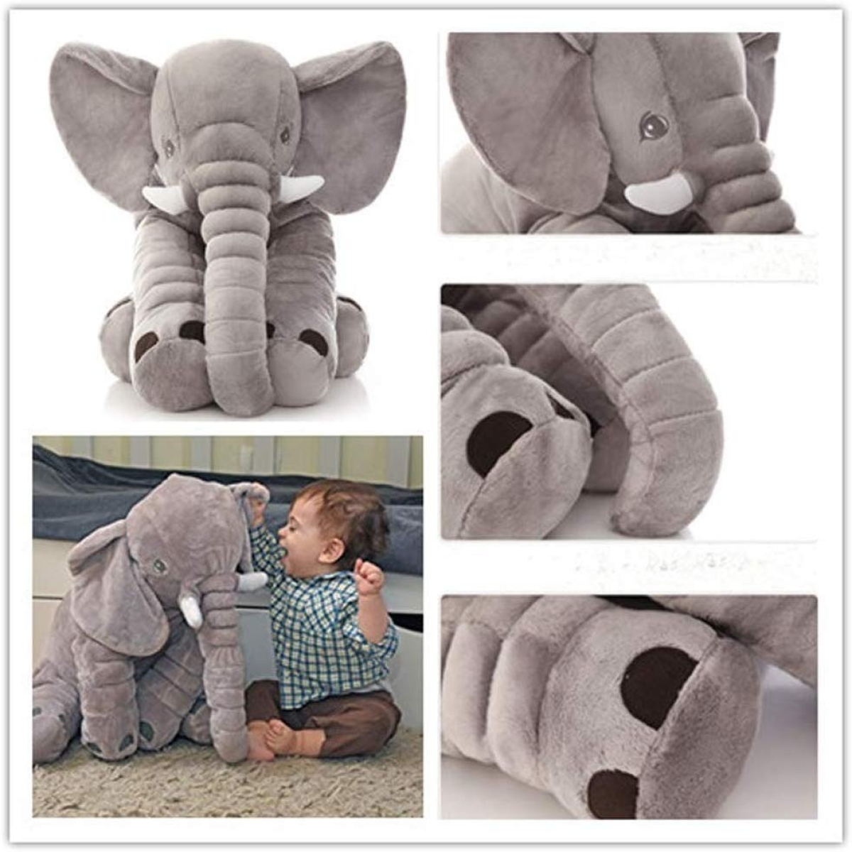 Peluche Elefante Almohada Niños Niñas Bebes - Imagen 5