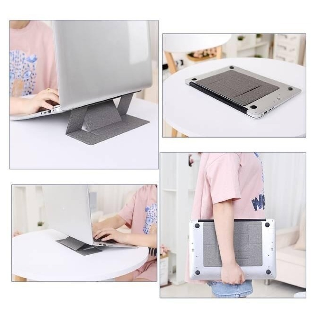 Soporte Adhesivo Plegable Para Notebook Laptop 2 Posiciones - Imagen 12