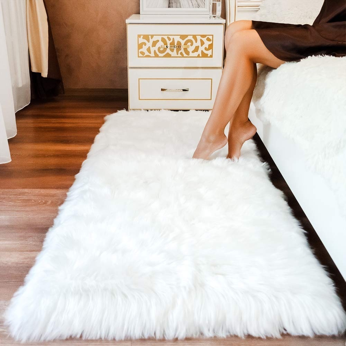 Alfombra Shaggy Decorativa Premium Rectangular Suave Moderna - Imagen 9