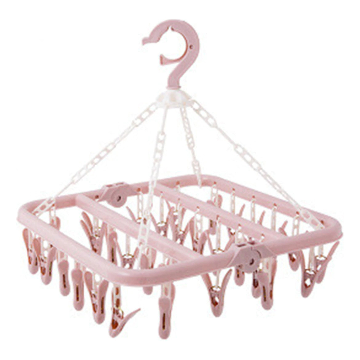 Colgador De Secado Plegable Giratorio Percha 36 Palillos - Imagen 7