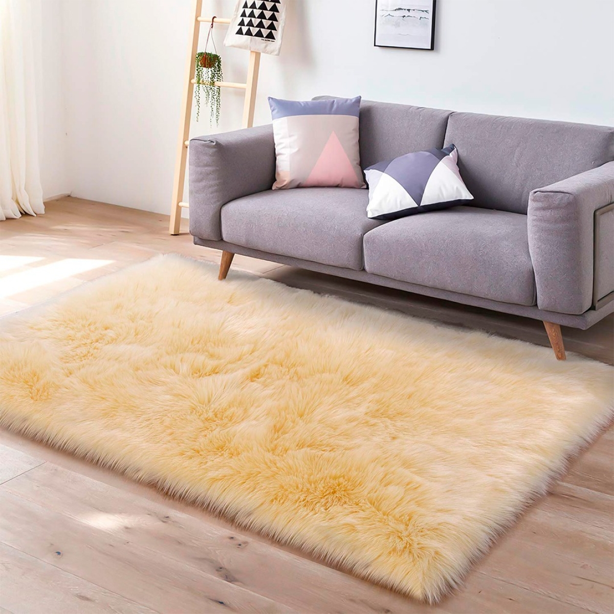 Alfombra Shaggy Decorativa Premium Rectangular Suave Moderna - Imagen 22