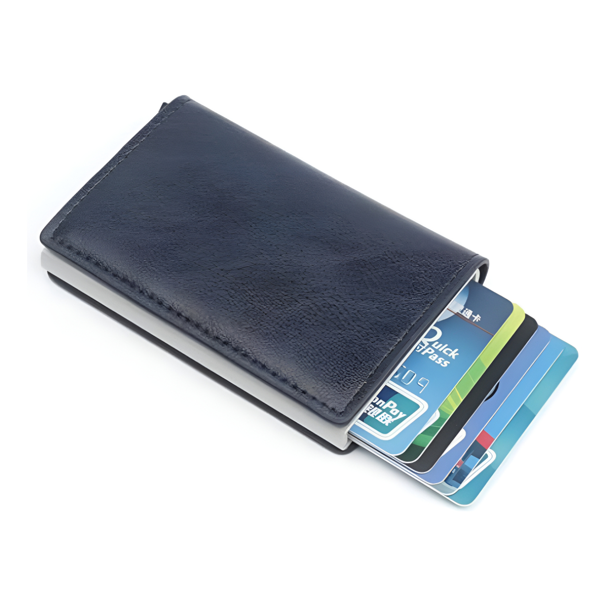 Porta Tarjetas De Metal Rfid Cuero Sintetico - Imagen 9