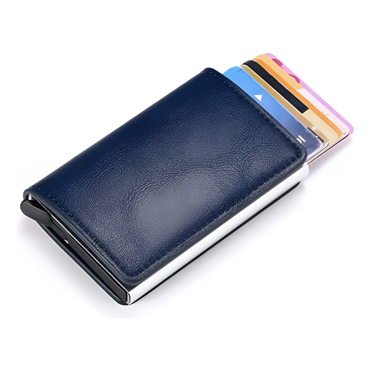 Porta Tarjetas De Metal Rfid Cuero Sintetico - Imagen 10