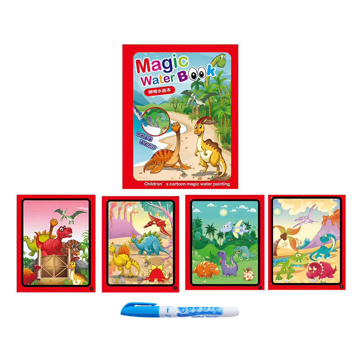 Libro Magico Colorea Con Agua Reutilizable Juguete Niños - Imagen 10