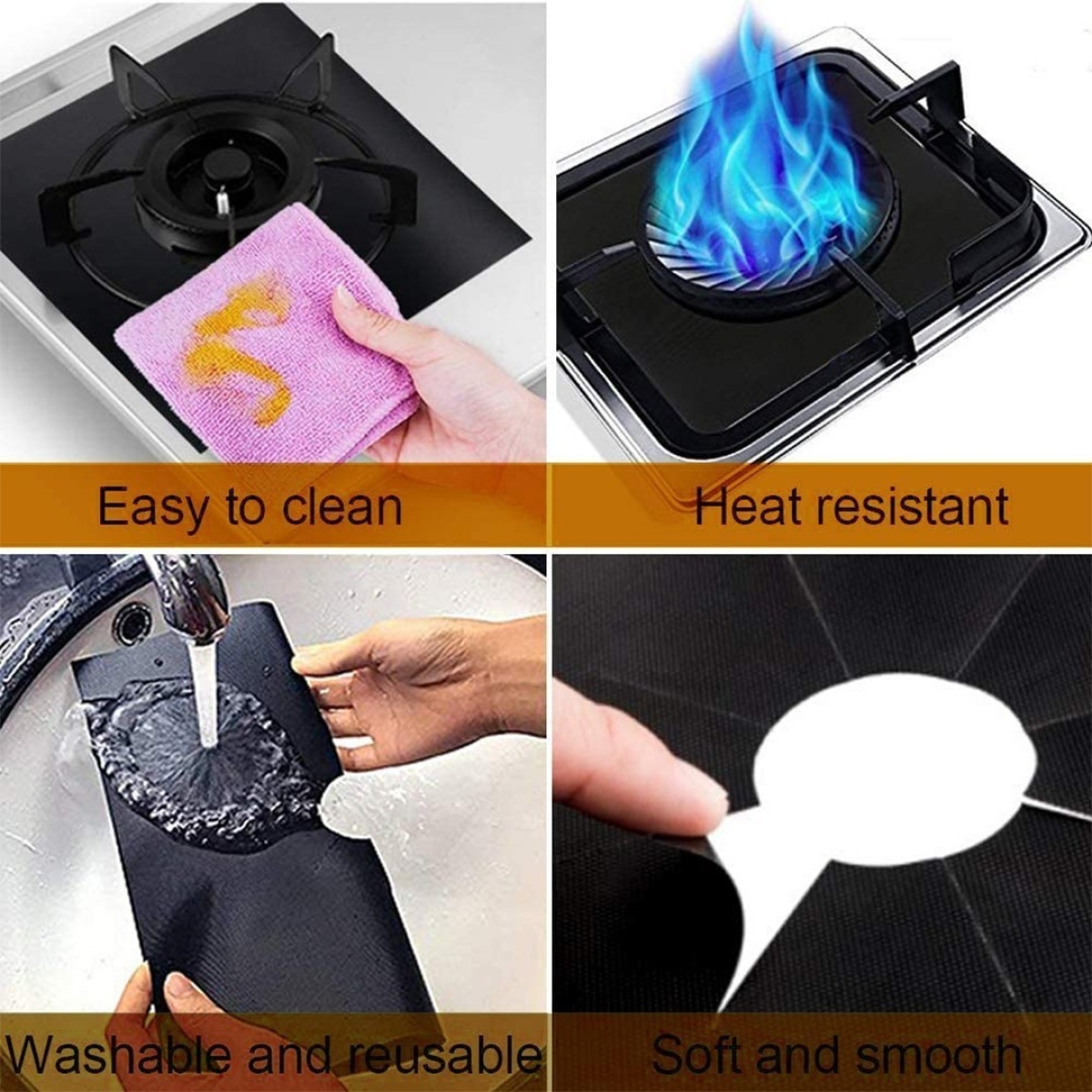 Set X4 Protectores De Hornalla Anafes Cocina - Imagen 3