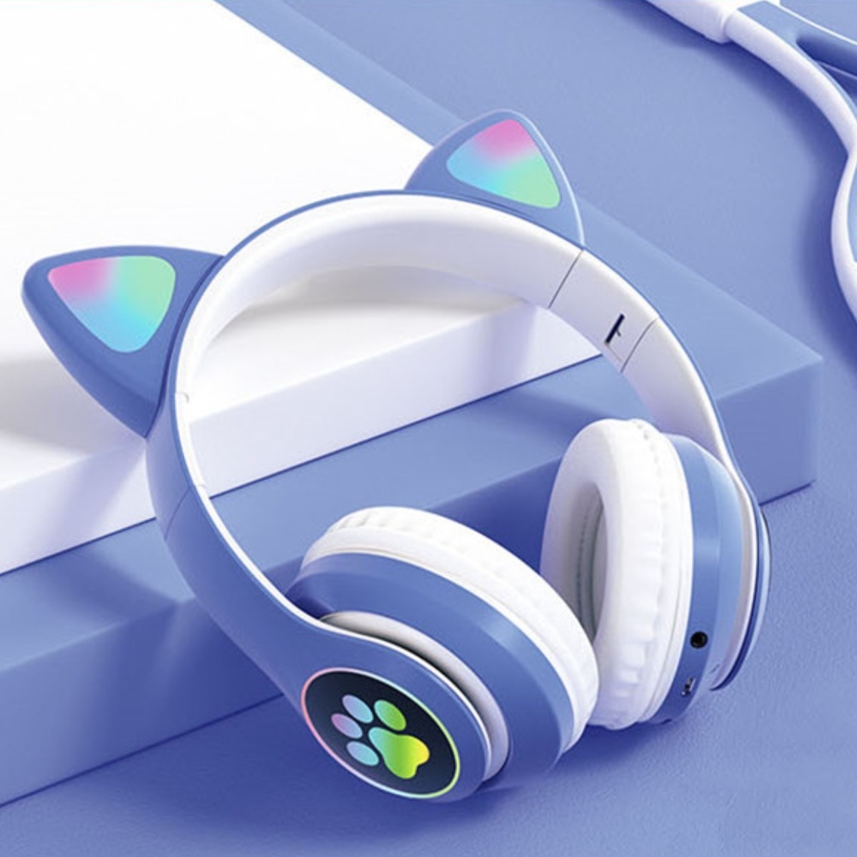 Auriculares Con Orejas Y Luces Divertidos Bluetooth - Imagen 18
