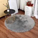 Alfombra Redonda Shaggy 90cm Premium Suave Moderna - Imagen 31