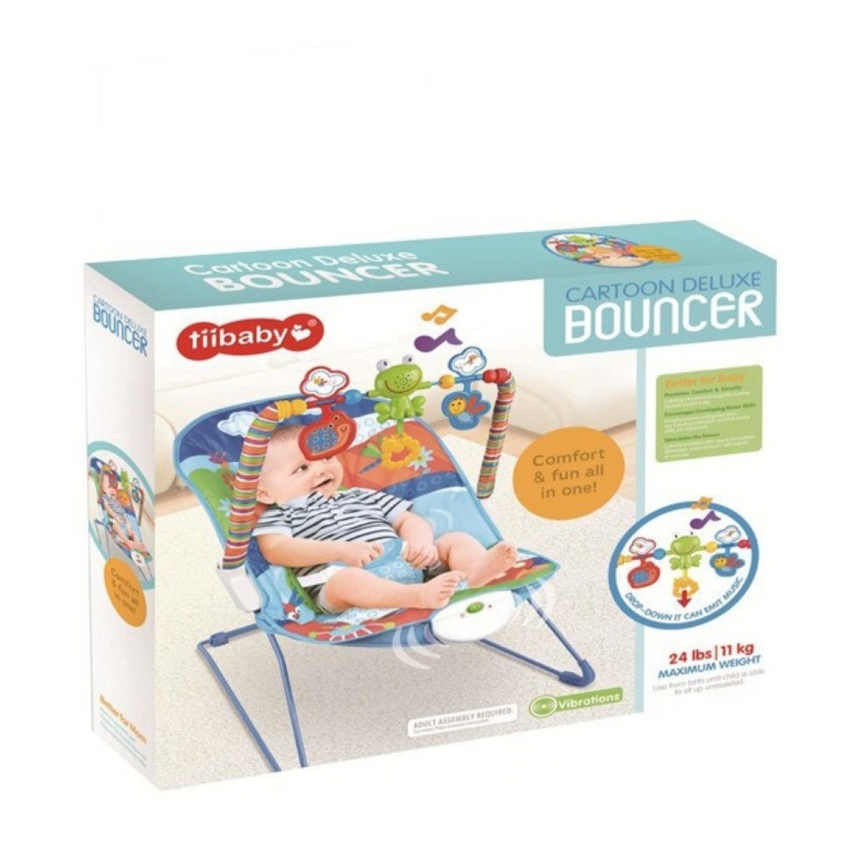 Bouncer Silla Para Bebes Mecedora Vibrador Oferta Iluminaras - Imagen 5
