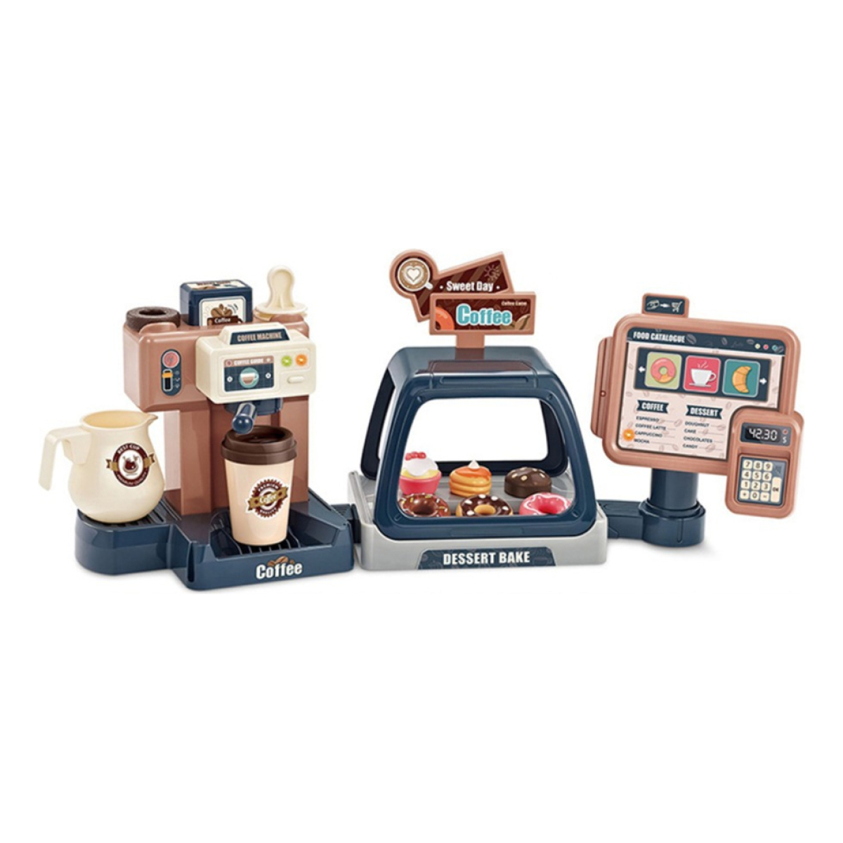Juguete Cafeteria Niños Niñas Barista Con Caja Registradora - Imagen 1