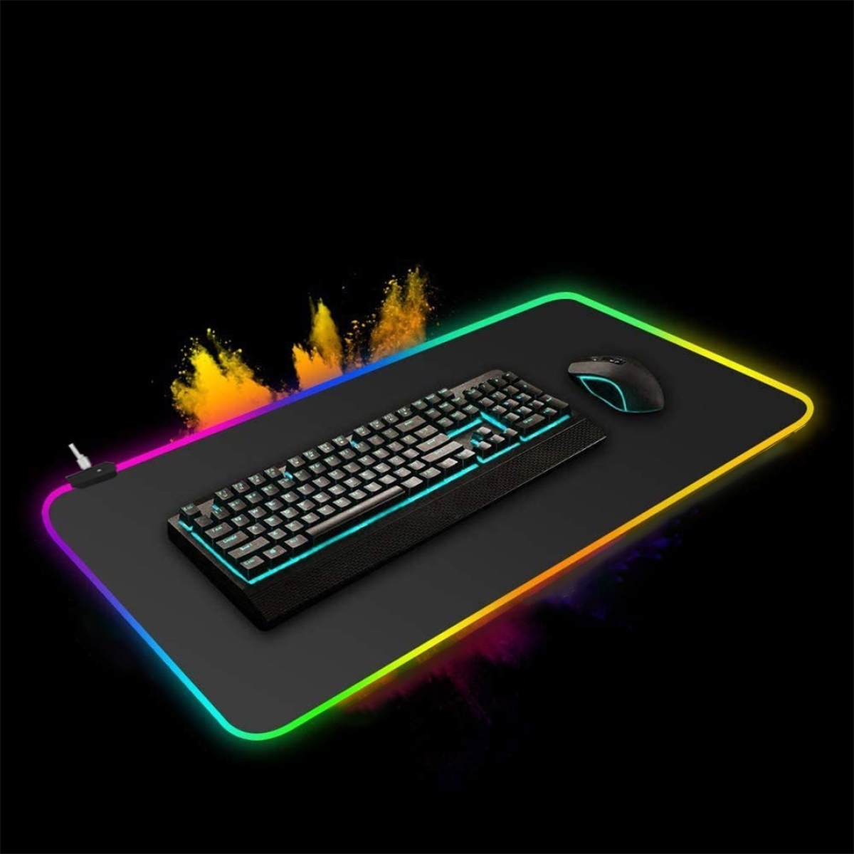 Mouse Pad Alfombrilla Gamer Rgb Led Usb Grande - Imagen 8