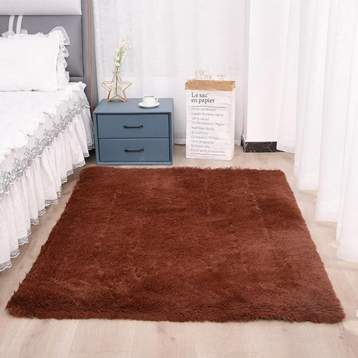 Alfombra Shaggy Decorativa Premium Rectangular Suave Moderna - Imagen 21