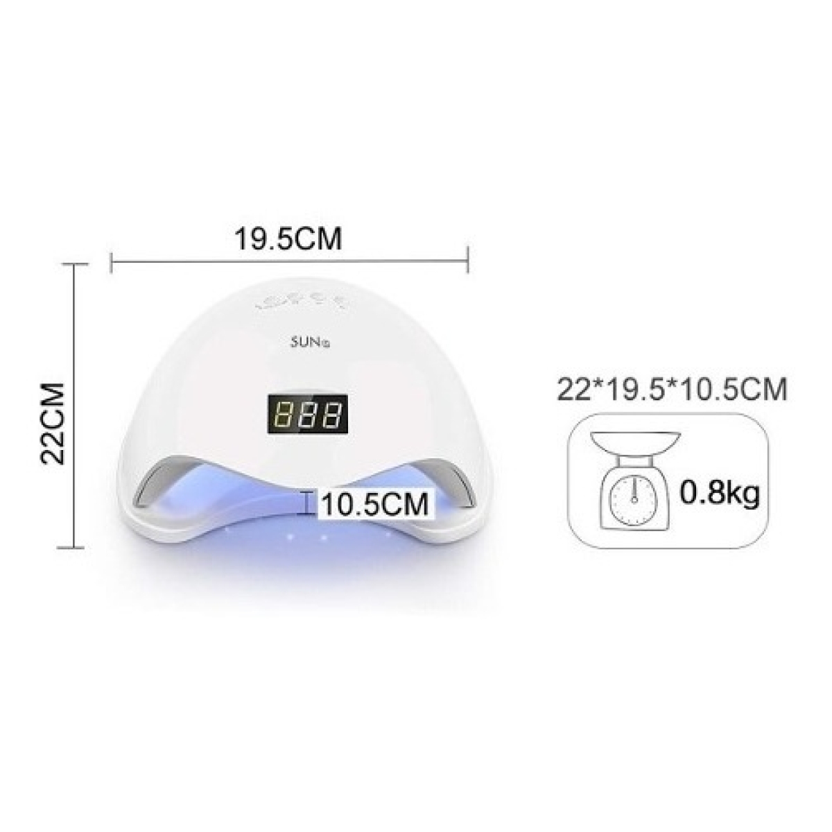 Lampara Uv Led 48w Cabina Secador Uñas En Gel Premium Sun 5 - Imagen 7