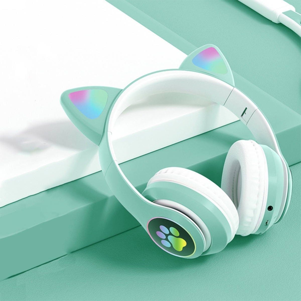 Auriculares Con Orejas Y Luces Divertidos Bluetooth - Imagen 10