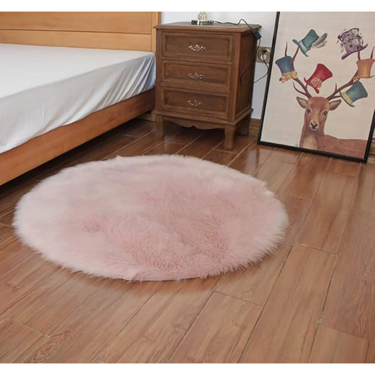 Alfombra Redonda Shaggy 90cm Premium Suave Moderna - Imagen 23