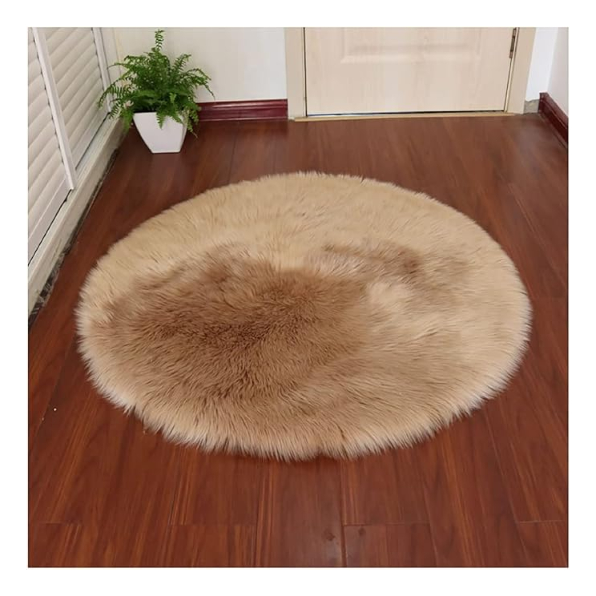 Alfombra Redonda Shaggy 90cm Premium Suave Moderna - Imagen 16