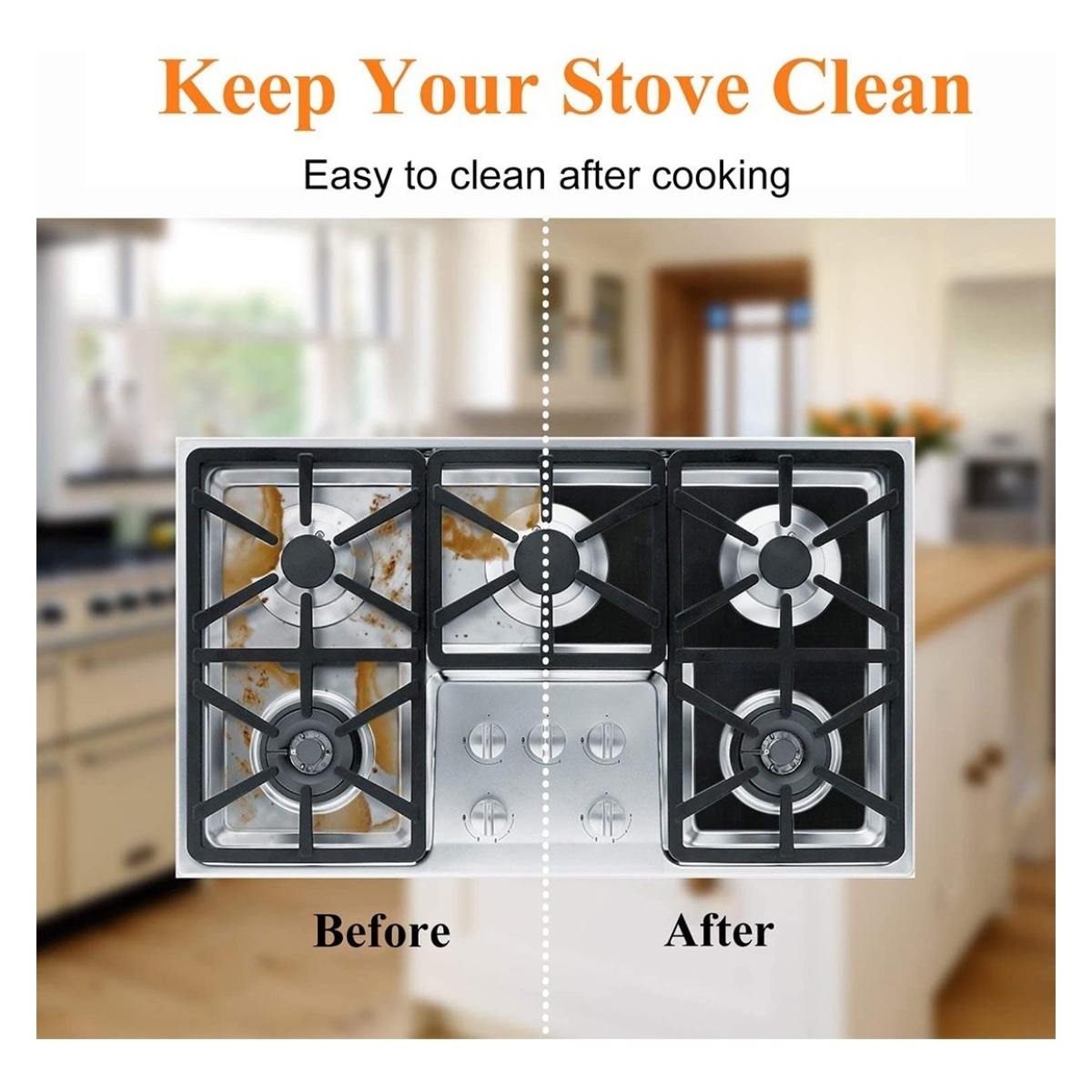 Set X4 Protectores De Hornalla Anafes Cocina - Imagen 11