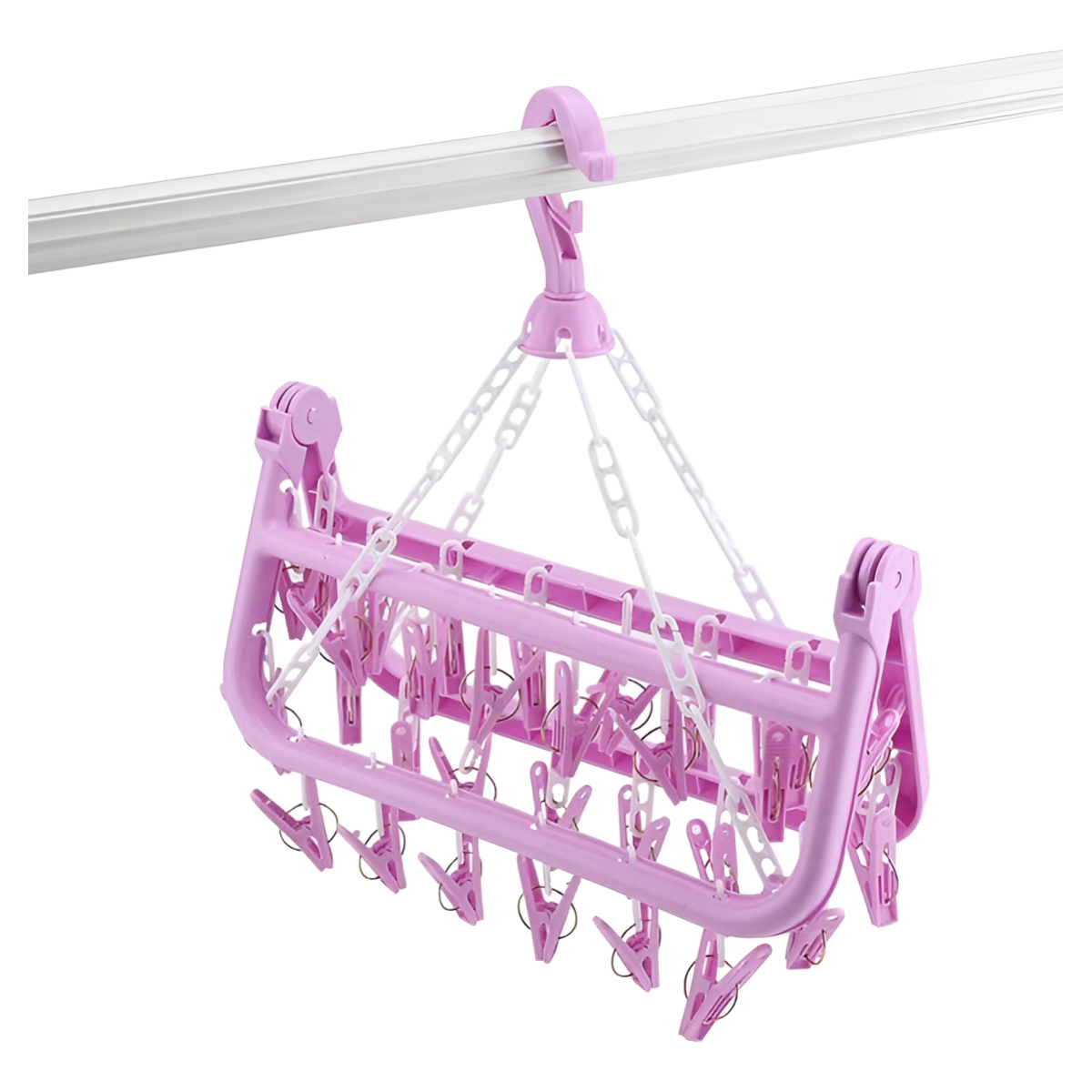 Colgador De Secado Plegable Giratorio Percha 36 Palillos - Imagen 17