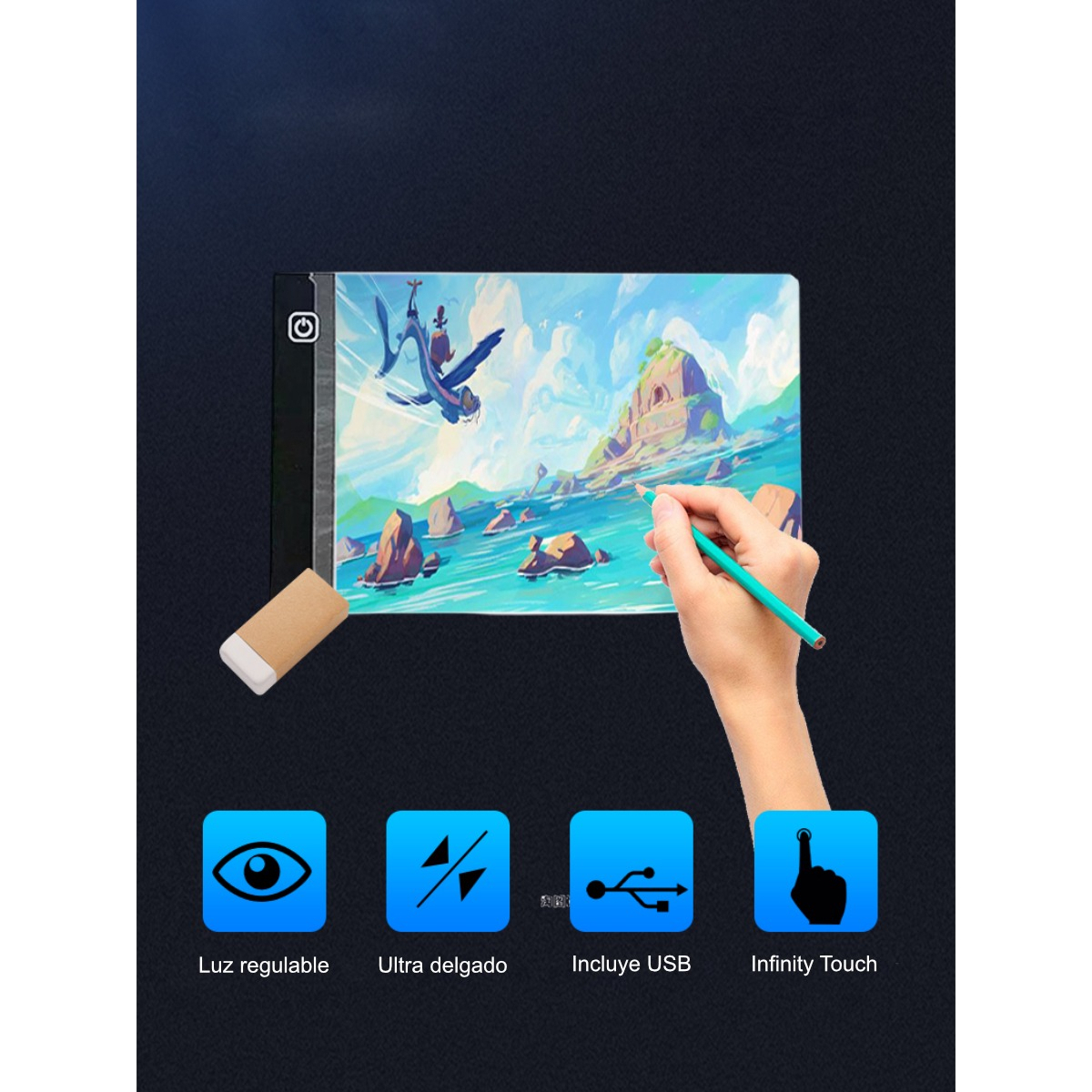 Tabla Dibujo A5 Led Animation Dibujo Stencil Board Table - Imagen 4