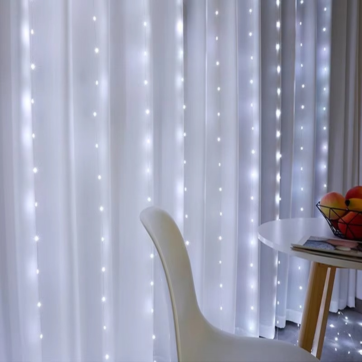 Lluvia De Luces Cortina Led 3x3 Mt P/ Bodas Fiestas Luz Guía - Imagen 11