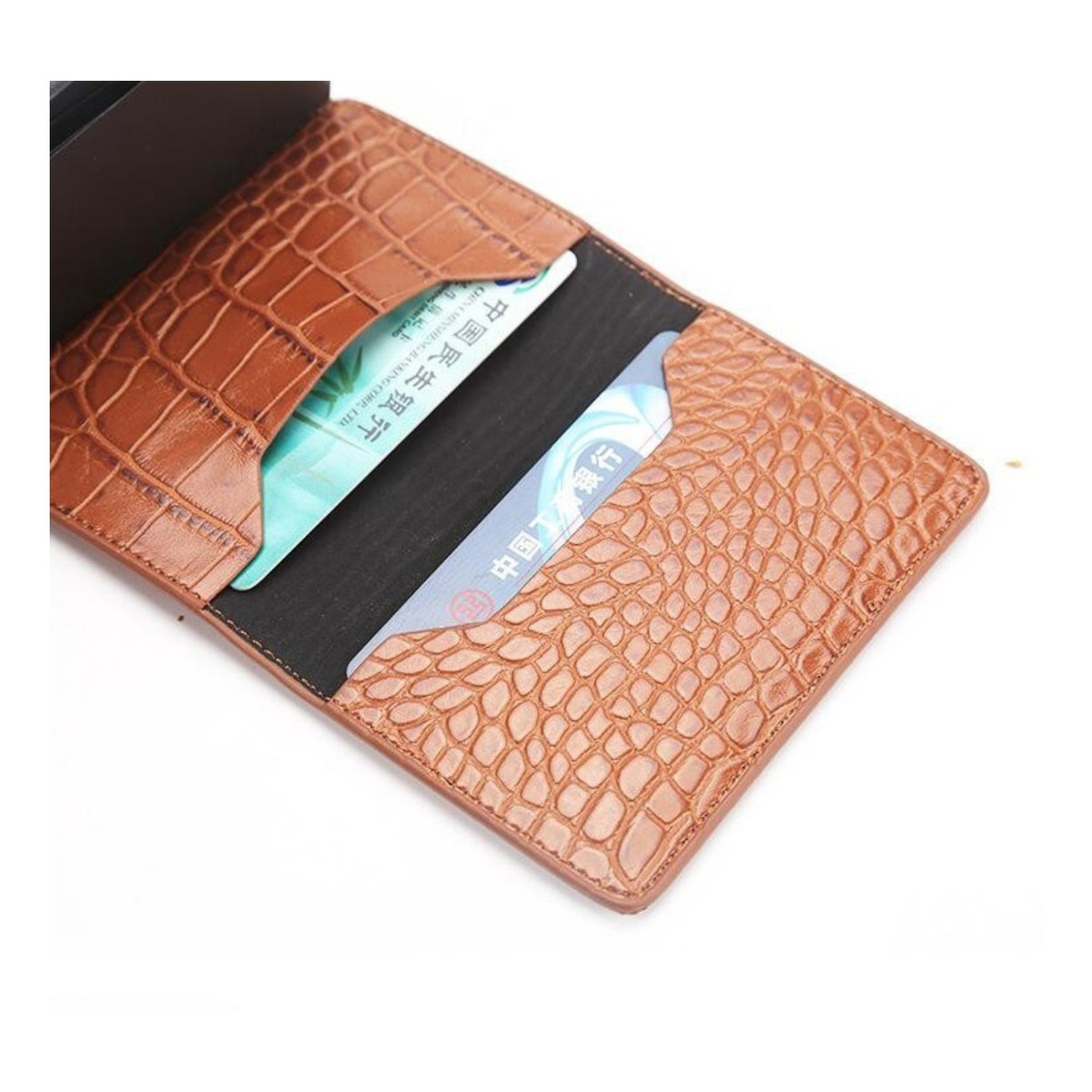 Porta Tarjetas De Metal Rfid Cuero Sintetico - Imagen 25