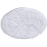 Alfombra Redonda Shaggy 90cm Premium Suave Moderna