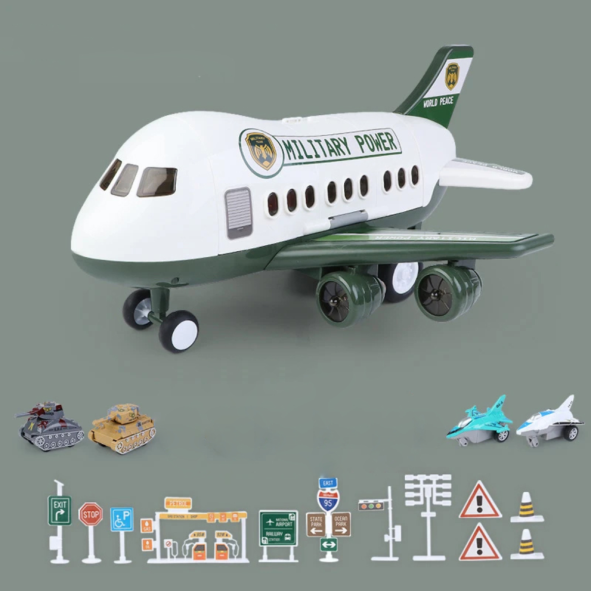 Juguete De Avion Aeropuerto Para Niños Varias Piezas - Imagen 8