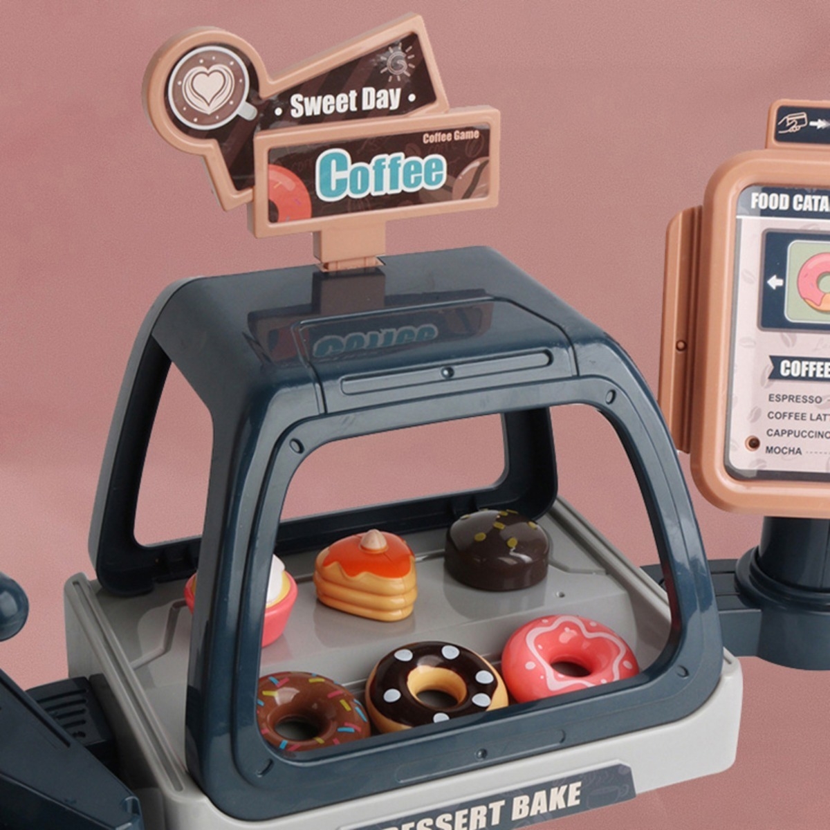 Juguete Cafeteria Niños Niñas Barista Con Caja Registradora - Imagen 6