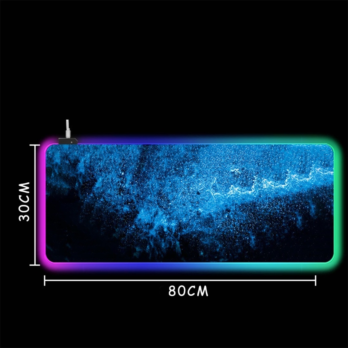 Mouse Pad Alfombrilla Gamer Rgb Led Usb Grande - Imagen 6