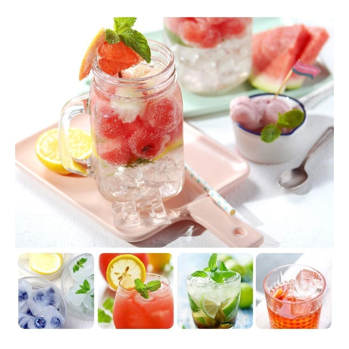 Hielera Cubetera 15 Hielo Gourmet Molde Silicona Rectangular - Imagen 5