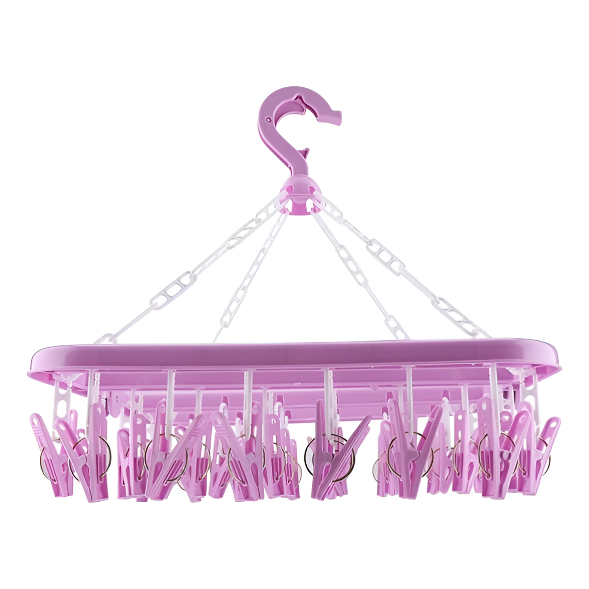 Colgador De Secado Plegable Giratorio Percha 36 Palillos - Imagen 16