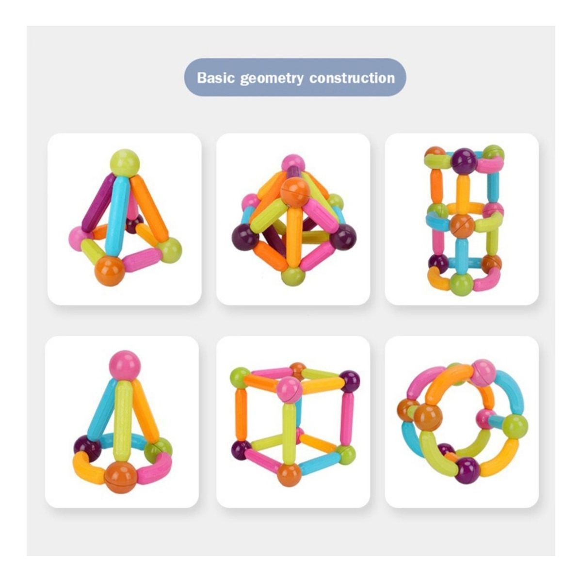 Juego Construccion Bloques Magneticos 64 Piezas Gigantes - Imagen 7