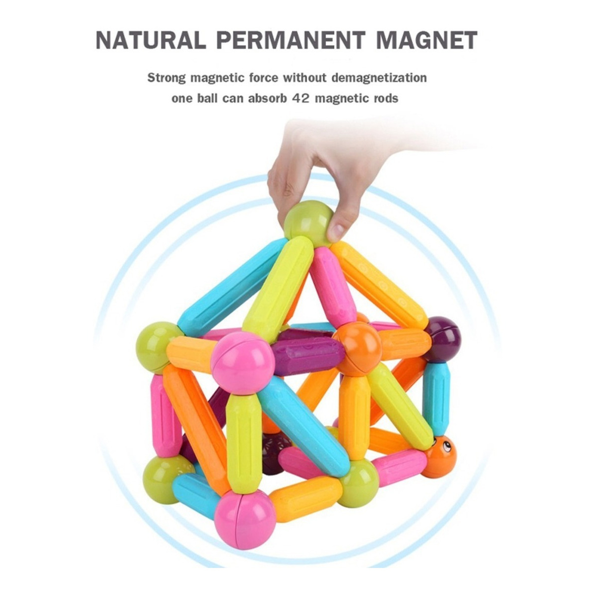 Juego Construccion Bloques Magneticos 64 Piezas Gigantes - Imagen 2