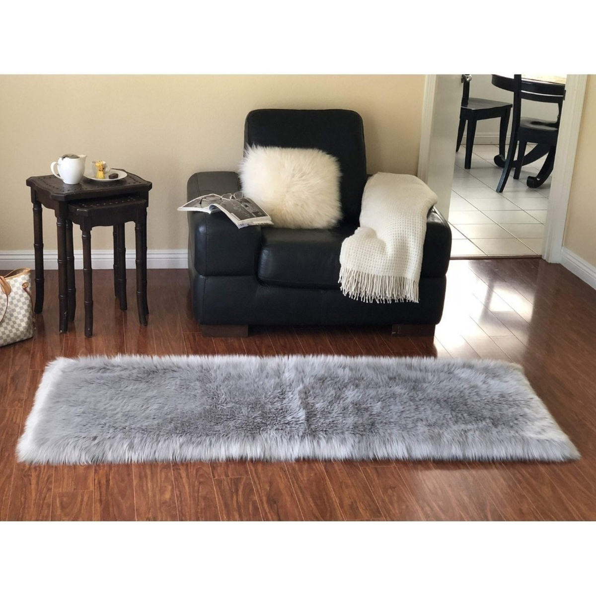 Alfombra Shaggy Decorativa Premium Rectangular Suave Moderna - Imagen 32