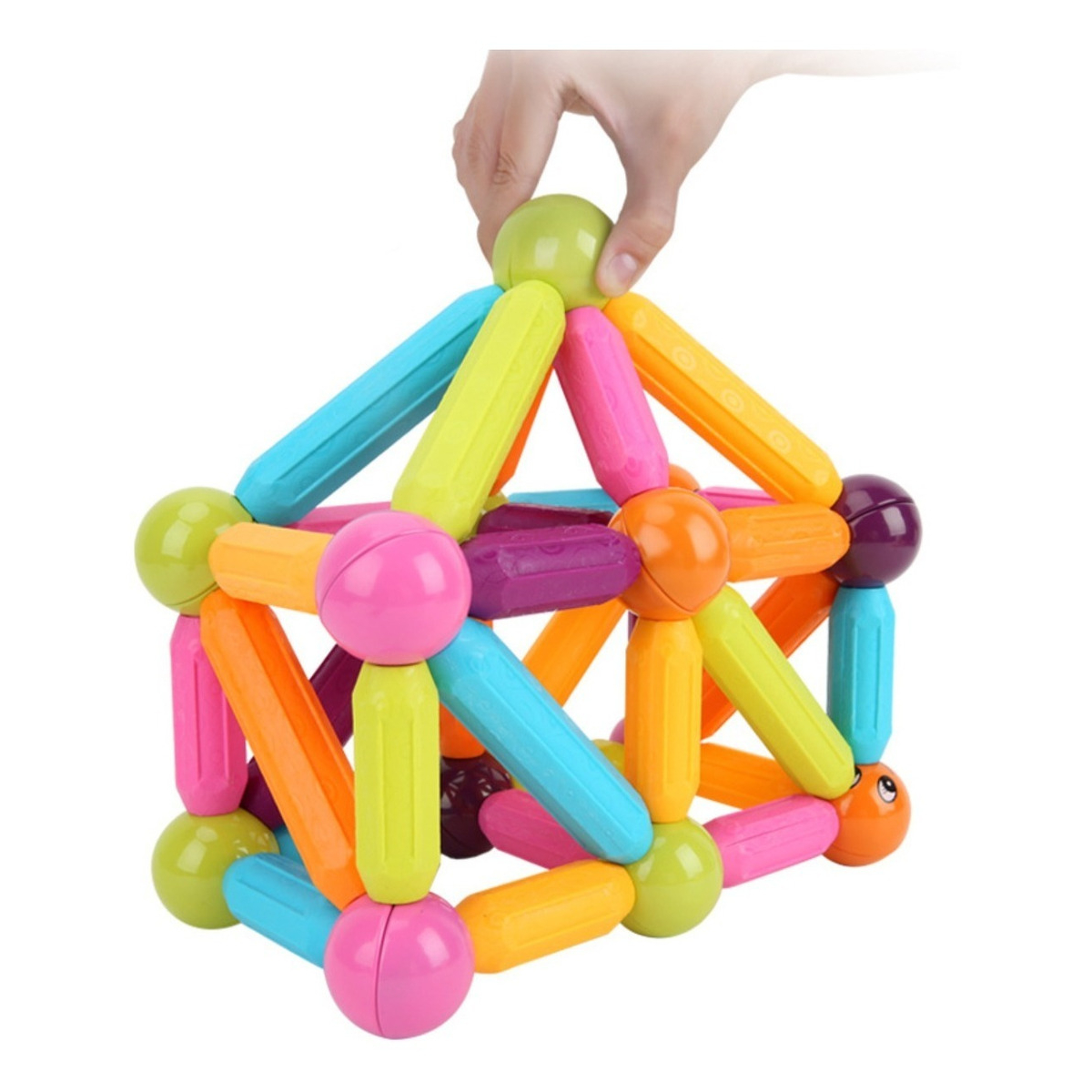 Juego Construccion Bloques Magneticos 64 Piezas Gigantes - Imagen 1