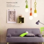 Colgantes Moderno Silicona Cable Textil 1mt Apto Led Vintage - Imagen 42