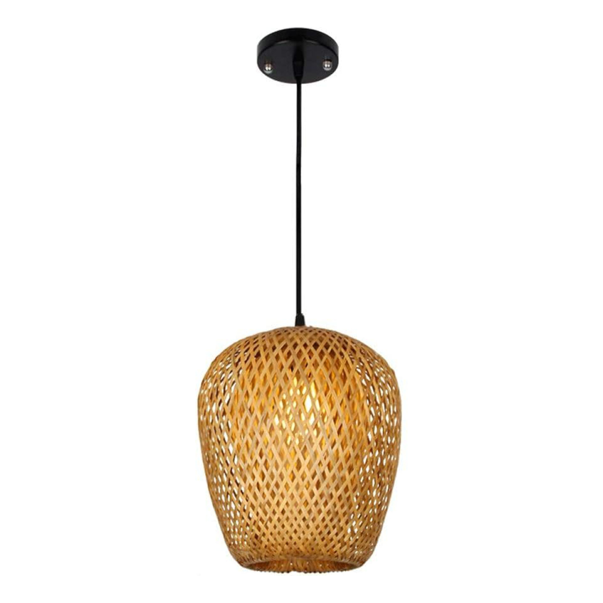 Lampara Colgante De Techo Bambu 26cm X 19cm - Imagen 1
