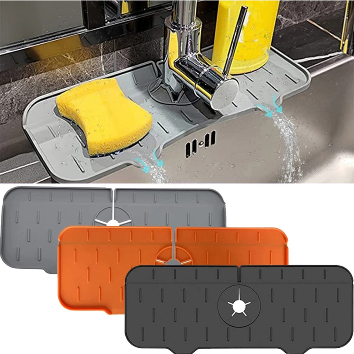 Escurridor Organizador Para Grifo Pileta Lavamanos Tapete - Imagen 7