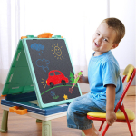 Pizarra Infantil Multifunción Tiza Marcador Y Juegos - Imagen 12