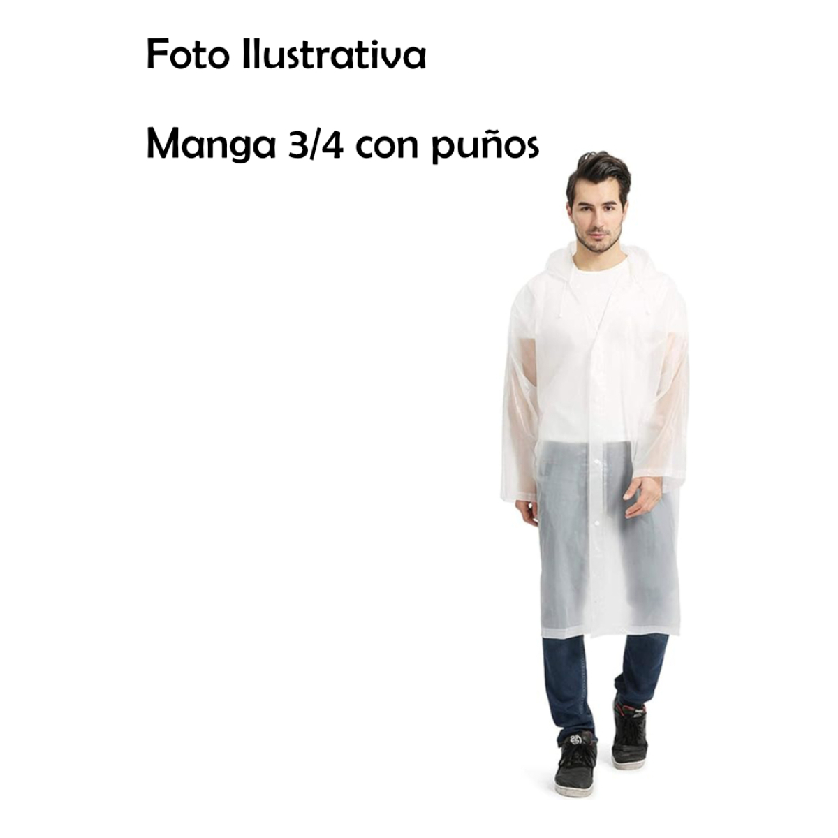 Pilot Botones Chubasquero Para Lluvia Capucha Impermeable - Imagen 2