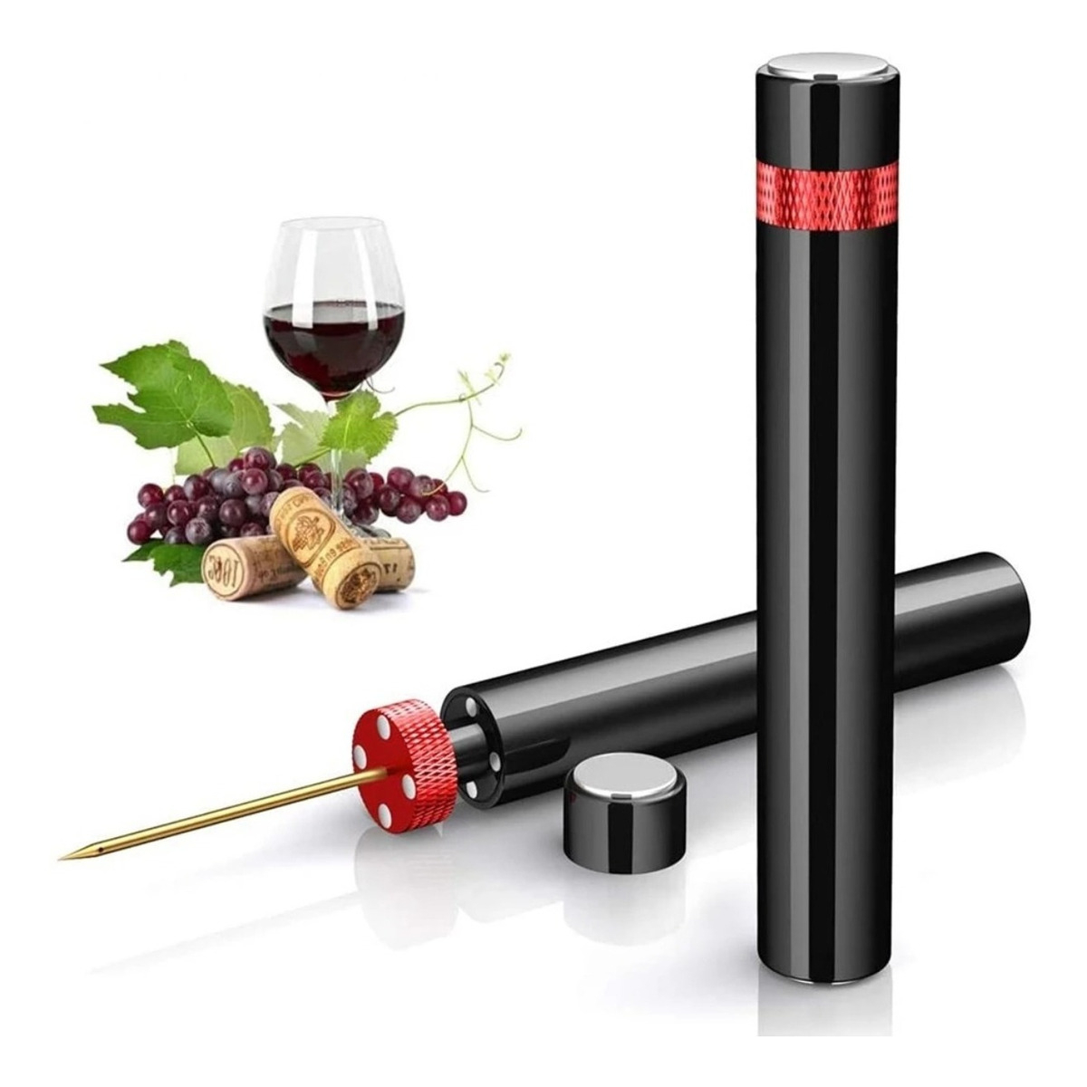 Sacacorcho A Presion Para Botellas De Vino Acero Inoxidable - Imagen 9
