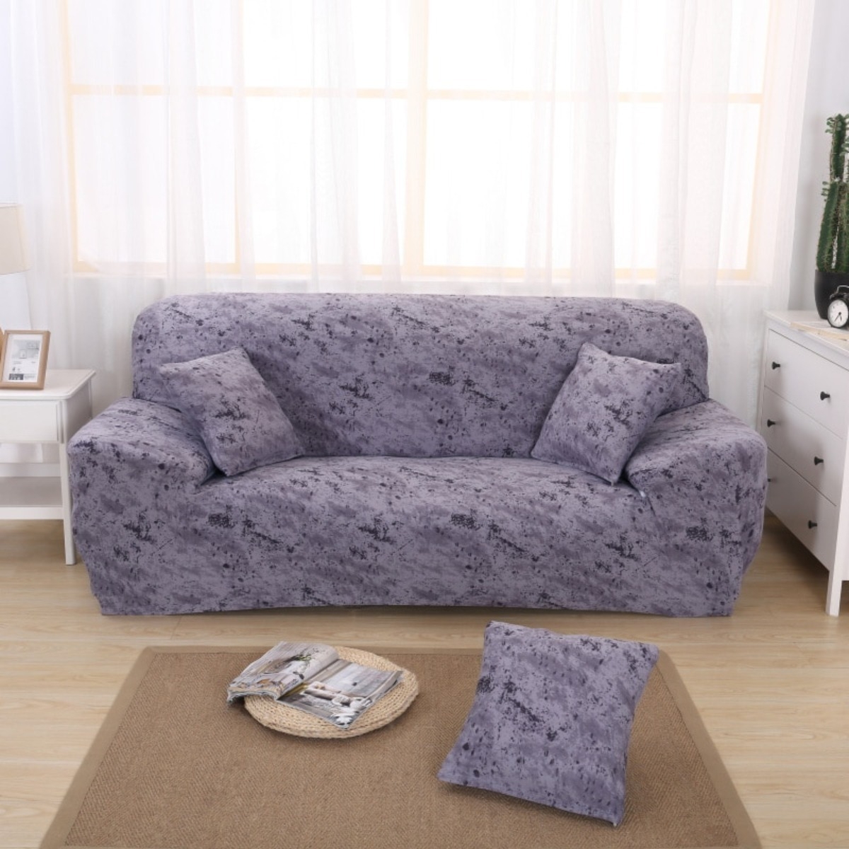 Funda Cubre Protector Sillon Sofa 3 Cuerpo Diseño Terciopelo - Imagen 2