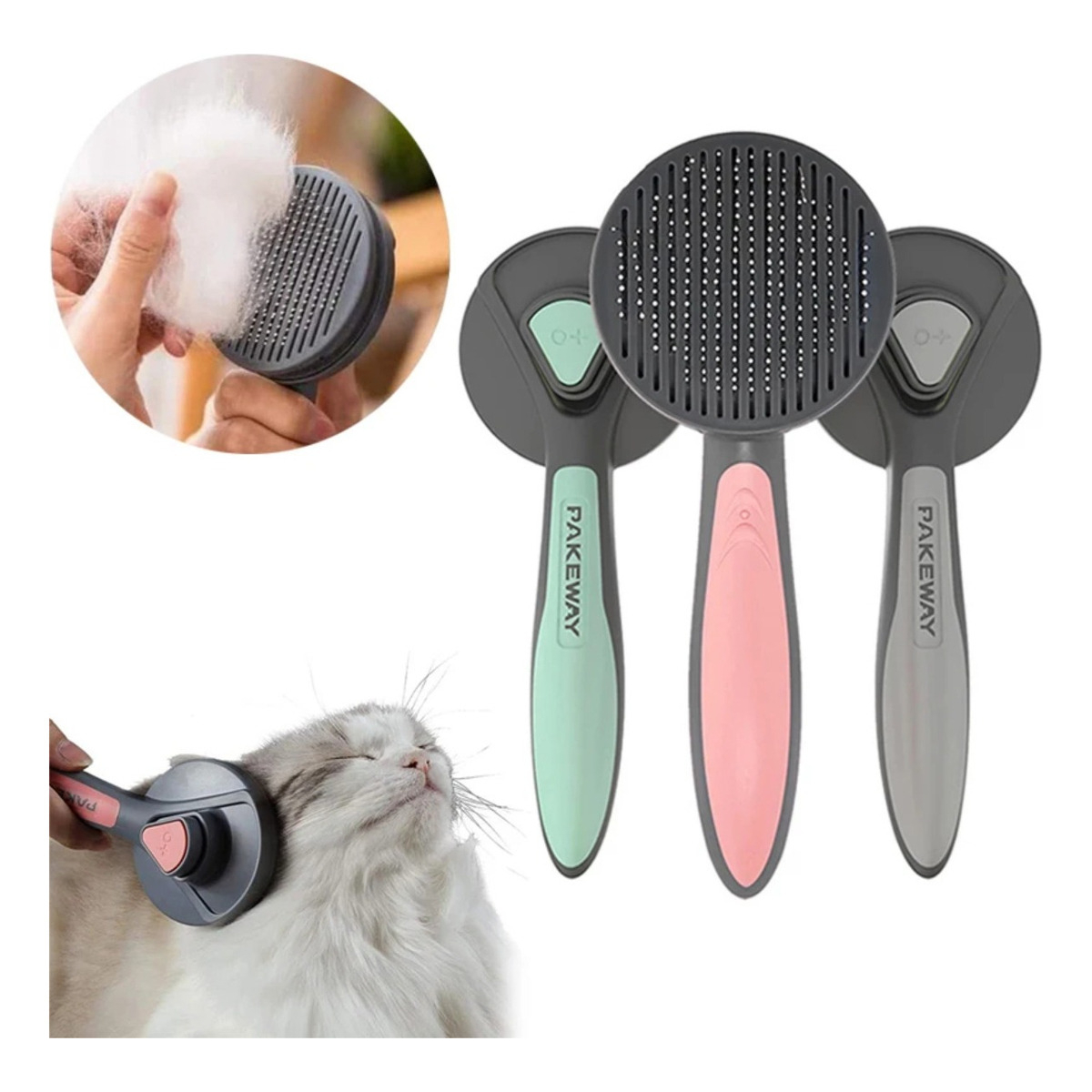 Cepillo Quita Pelo Para Mascotas Con Boton Limpia Facil - Imagen 2