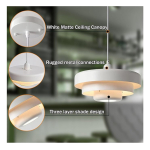 Lámpara Techo Colgante Moderna 3 Niveles Led Estilo Nórdica - Imagen 5